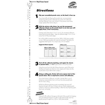 Puzzle Presto Peel & Stick Puzzle Saver: The Original and Still the Best Way to Preserve Your Finished Puzzle! - 6 Adhesive Sheets and 2 Adhesive Hangers