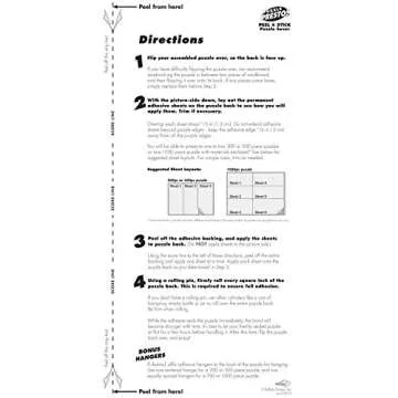 Puzzle Presto Peel & Stick Puzzle Saver: The Original and Still the Best Way to Preserve Your Finished Puzzle! - 6 Adhesive Sheets and 2 Adhesive Hangers