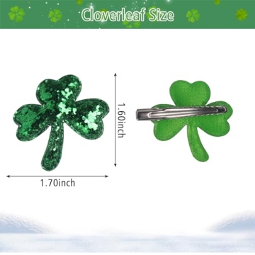Totelux St. Patrick's Day Shamrock Hair Clips for All Ages