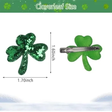 Totelux St. Patrick's Day Shamrock Hair Clips for All Ages