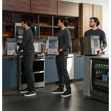 GE Profile Opal 2.0 | Countertop Nugget Ice Maker | Ice Machine with WiFi Connectivity | Smart Home Kitchen Essentials | Stainless Steel (Renewed)