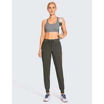 CRZ YOGA Women's Lightweight Workout Joggers 27.5" - Travel Casual Outdoor Running Athletic Track Hi...