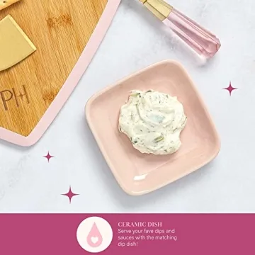 Paris Hilton Charcuterie Board Set - Heart-Shaped Bamboo Serving