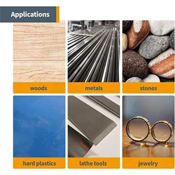 POWERTEC BF600 Bench Buffer Polisher, 6 Inch Buffing & Polishing Machine for Metal, Jewelry, Knives, Wood, Jade and Plastic