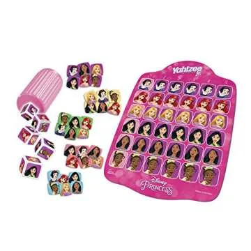 Hasbro Gaming Yahtzee Jr. Disney Princess Edition Dice Game | Kids Counting & Matching Games for Preschoolers | 2-4 Players | Easter Gifts for Girls & Boys | Ages 4+ (Amazon Exclusive)
