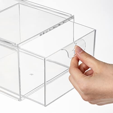 Clear Stackable Makeup Organizer for Easy Storage
