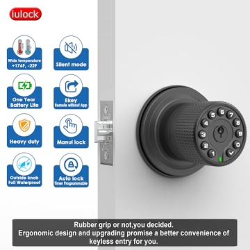 Smart iulock Keypad Door Lock, Waterproof, 50 User Codes