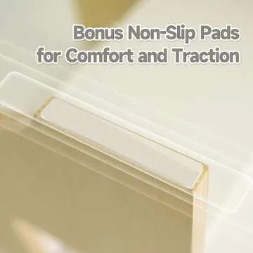 WOOD CITY Kids Step Stool for Toddler, Wooden Natural-White Patchwork Two Step Children's Stool with Handles, Bonus Non-Slip Pads for Safety, Bathroom Potty Stool & Kitchen Step Stools Dual Height