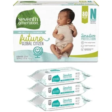 Seventh Generation Baby Diapers: Chemical Free & Sensitive Protection for Newborns (80 Count)