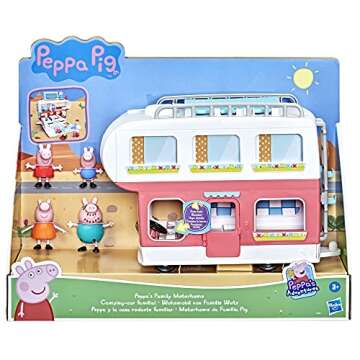 Peppa Pig Peppa’s Adventures Peppa’s Family Motorhome Preschool Toy, Vehicle to RV Playset, Play...