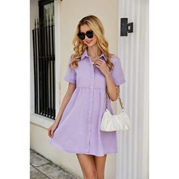 LookbookStore Boho Dresses for Women Summer Dresses for Women 2024 Dresses Party Dress for Women Dresses for Women Party Casual Dresses 2024 Elegant Lavender Size Small Fits Size 4 / Size 6