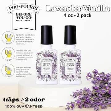 Poo-Pourri, Before-You-Go Toilet Spray, Original Lavender Vanilla - 4 oz, 2 Pack