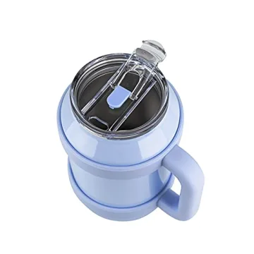 REDUCE 50 oz Mug Tumbler with Handle and Straw - Stainless Steel with Sip-It-Your-Way Lid - Keeps Water Cold up to 36 Hours - Sweat Proof, Dishwasher Safe, BPA Free - Glacier, Opaque Gloss