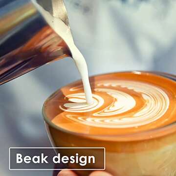 Milk Frothing Pitcher 20oz（600ml）Stainless Steel Steaming Pitchers for Espresso Machine Milk Coffee Cappuccino Latte Art Milk Jug Cup