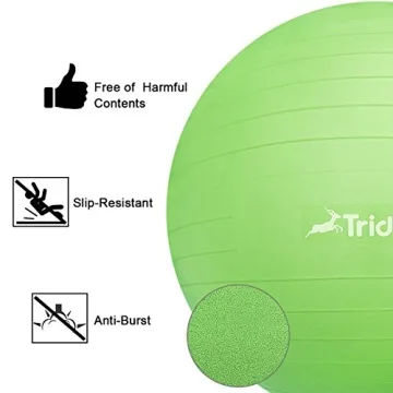 Trideer Exercise Ball - Durable Stability Ball with Pump