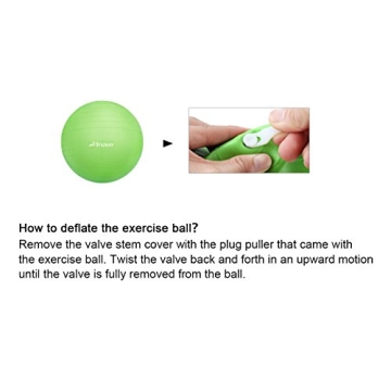 Trideer Exercise Ball - Durable Stability Ball with Pump