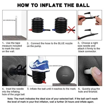 Trideer Exercise Ball - Durable Stability Ball with Pump