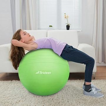 Trideer Exercise Ball - Durable Stability Ball with Pump