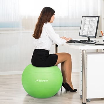 Trideer Exercise Ball - Durable Stability Ball with Pump