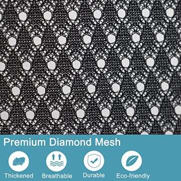 Polecasa Heavy Duty Diamond Large Mesh Laundry Bag - 24x36 inches - Ideal for Dorms & Travel