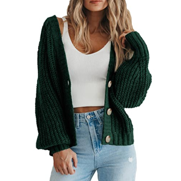 Stylish PRETTYGARDEN Women's Oversized V Neck Cardigans
