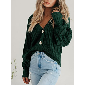 Stylish PRETTYGARDEN Women's Oversized V Neck Cardigans