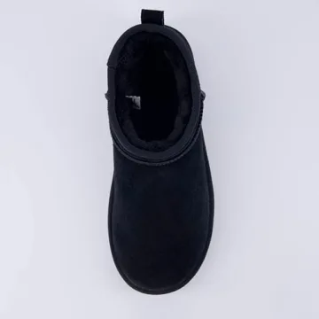 CUSHIONAIRE Women's Hip 2 Genuine Suede Ankle Snow Boots - Pull-On with Cozy Faux Shearling Lining, +Memory Foam