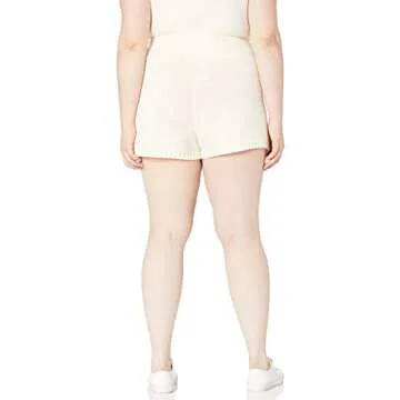 The Drop Women's Adrienne Cotton Blend Pull-On Sweater Short, Whisper White, S