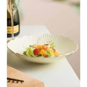 Elegant Gold Flower Design Serving Dish for All Occasions