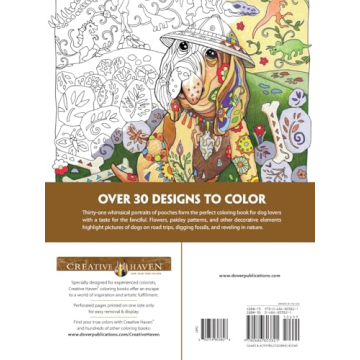 Creative Haven Dazzling Dogs Coloring Book for Relaxation