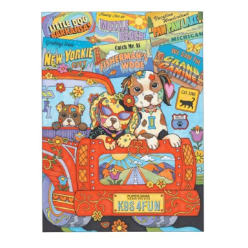 Creative Haven Dazzling Dogs Coloring Book for Relaxation