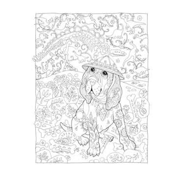 Creative Haven Dazzling Dogs Coloring Book for Relaxation