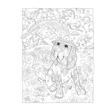 Creative Haven Dazzling Dogs Coloring Book for Relaxation