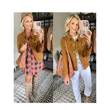 Luvamia Women's Classic Casual Long Sleeves Jacket - Stylish & Comfortable