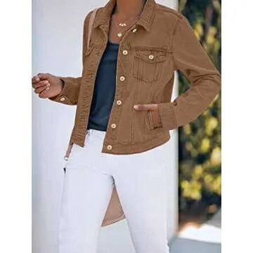 Luvamia Women's Classic Casual Long Sleeves Jacket - Stylish & Comfortable