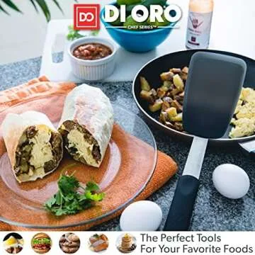 DI ORO Egg Spatula - High Heat Nonstick Turner for Cooking
