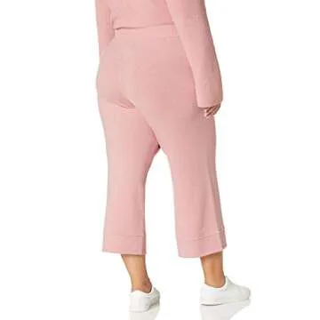The Drop Women's Bernadette Pull-On Cropped Sweater Pant, Zephyr Pink, 3X, Plus Size