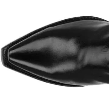 Dan Post Womens Maria Embroidered Snip Toe Casual Boots Knee High Mid Heel 2-3" - Black - Size 6 M_W