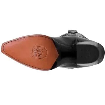 Dan Post Womens Maria Embroidered Snip Toe Casual Boots Knee High Mid Heel 2-3" - Black - Size 6 M_W