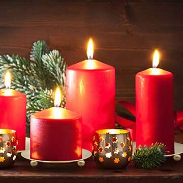 8 Pieces Wedding Candle Holder Candle Plate Metal Pillar Candle Holder 4.5 Inch Candle Holders for Pillar Candles Wedding Dinner Party Decoration (Gold,8 Pieces)