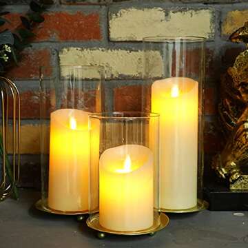 8 Pieces Wedding Candle Holder Candle Plate Metal Pillar Candle Holder 4.5 Inch Candle Holders for Pillar Candles Wedding Dinner Party Decoration (Gold,8 Pieces)