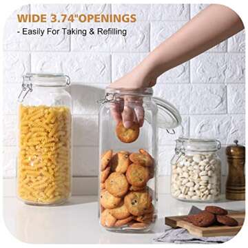 VITEVER Airtight Glass Jars for Kitchen Organization