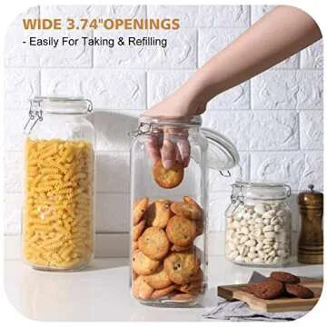 VITEVER Airtight Glass Jars for Kitchen Organization