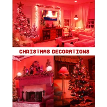 JandCase Red Light Bulb 9W for Holiday and Party Decor