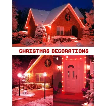 JandCase Red Light Bulb 9W for Holiday and Party Decor