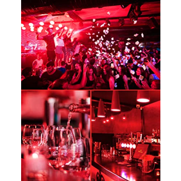 JandCase Red Light Bulb 9W for Holiday and Party Decor