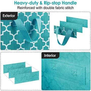 WISELIFE Storage Bags 100L 3-Pack Large Blanket Clothes Organization and Storage Containers for Bedding, Comforters, Foldable Organizer with Reinforced Handle, Clear Window, Sturdy Zippers,Green