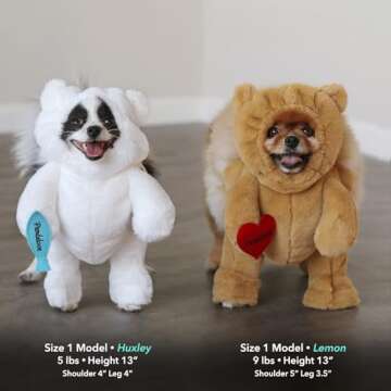 Pandaloon Dog Halloween Costume - As Seen on Shark Tank - Patented - Funny Costume with Arms for Small and Medium Dogs and Cats (Teddy Bear, Size 4(20-23 in Height at TOP of Head,Girth<27 in))