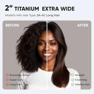 VANESSA PRO Titanium Flat Iron for Thick Hair Styling