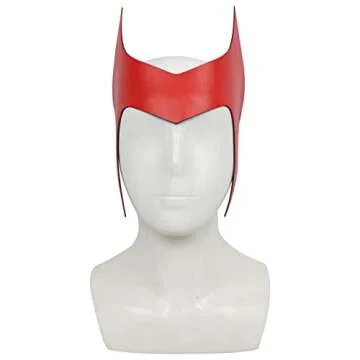 Kuberas Scarlet Headpiece Witch Maximoff Crown Cosplay Helmet Accessories Halloween Costume Props fo...
